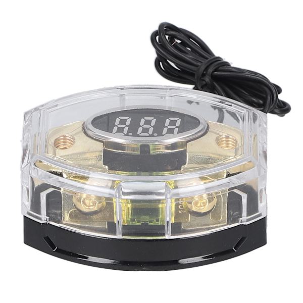 1 inn 1 ut bilsikringholderboks digital spenningsdisplay 4/6/8GA med 100A sikring for bil yacht stereo lyd