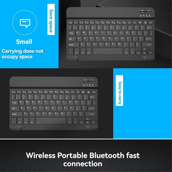 Tastatur for Tablet PC Tablet Spilltilbehør Svart