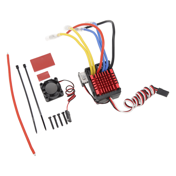 80A Elektronisk Hastighedsregulator Børstet ESC med Aluminium Radiator til 1/10 1/8 RC Crawler Børstet Motor