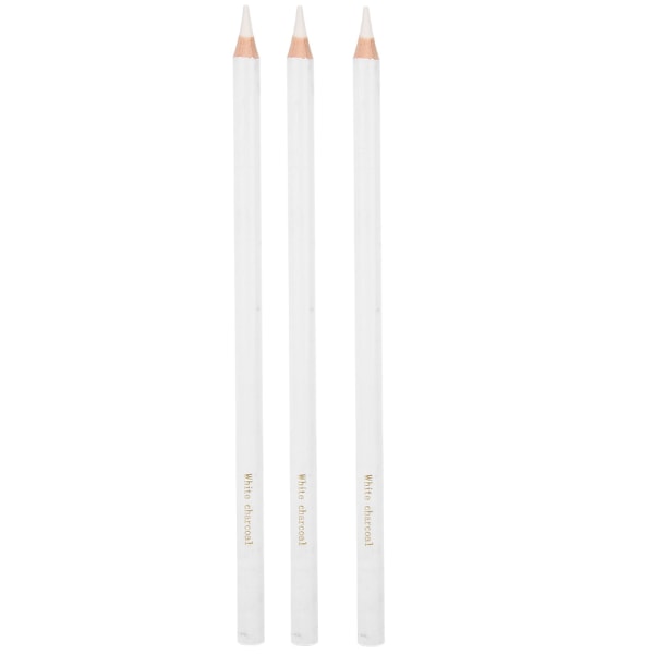 3 st Vit kol penna Professionell skissning Highlight Pen Art Painting Supplies