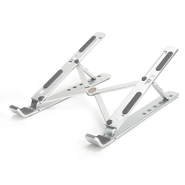 Bärbar datorställ hopfällbar metall surfplatta justerbar bärbar datorhållare silver X2