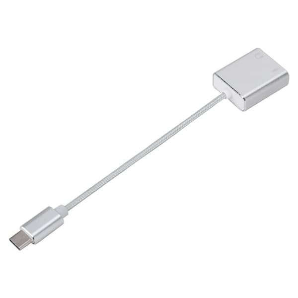 Aluminiumlegering Typ C Extern Stereo Ljudkort Ljudadapter 3,5mm EZ1247