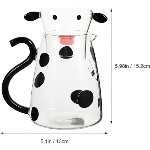 Glas Kande Tegneserie Sengelampe Vandkaraffel Drikkevarekande Varm Kold Vandkande med Kop til Juice Mælk Kaffe Iste