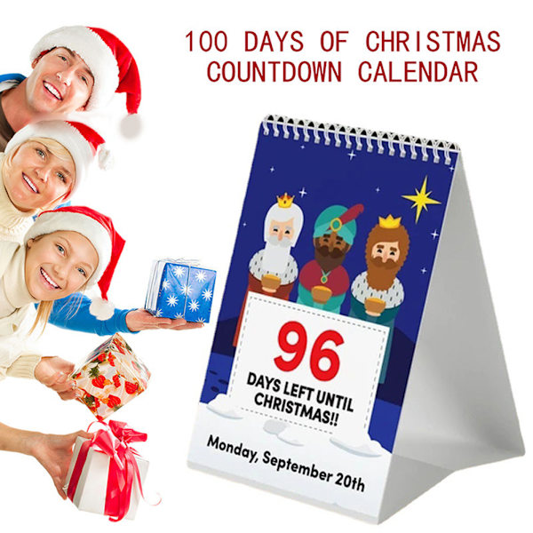 Julekalender med nedtælling 100 dage 2022 Julekalender med nedtælling Adventkalender Bordkalender Ornament