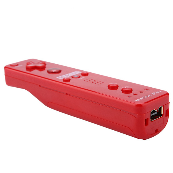 Somatosensorisk spelhandkontroll Gamepad Inbyggd accelerator för Nintendo Wii WiiU(Röd)