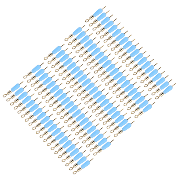 100 stk. fiskeri-forbindelses-tønder-svirvler kobber gummi krog line tilbehør