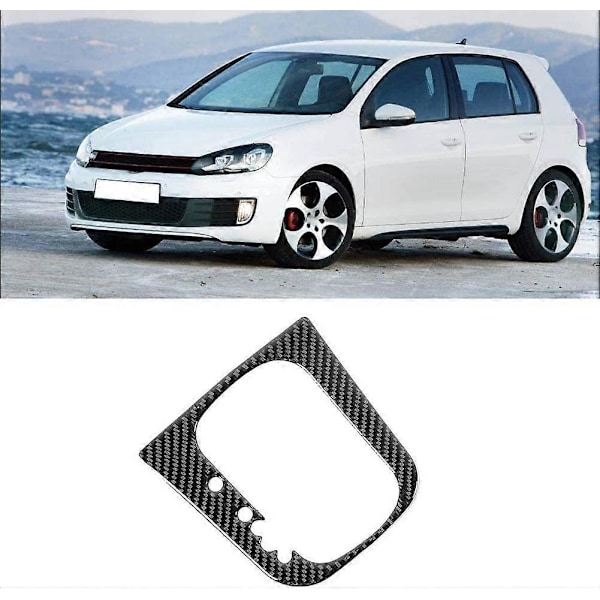 Dekoration för mittkonsol, Kolfiber Växelspakspanel Skydd Trim, Växelspaksram Dekoration För Golf 6 2008-2012
