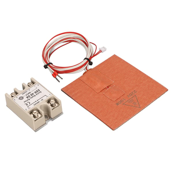 3D-printer silikonevarmeplade til VORON V0.1 V0 100x100mm 220V 100W ensartet varmeoverførsel 3D-printer sengemåtte med relæer