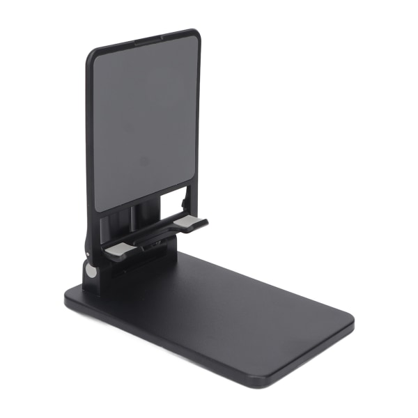 Mobiltelefonstativholder for skrivebord Sammenleggbare doble stenger for Iphone Nettbrett Smartphone for Live Streaming Opptak Svart