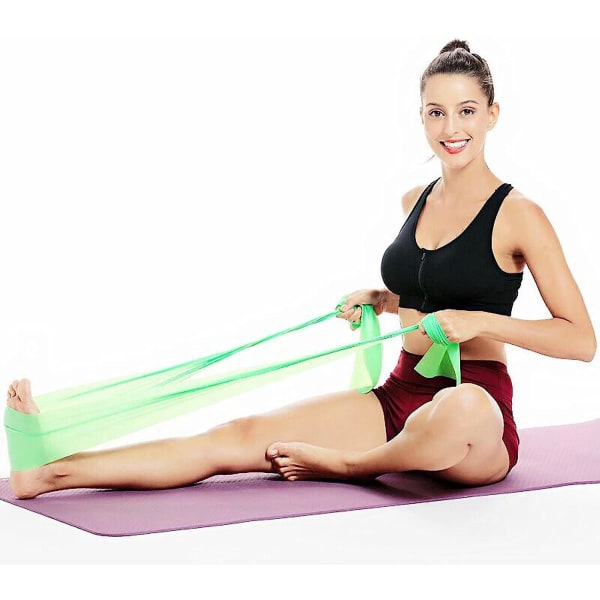 Rosa 2m yoga elastiske motstandsbånd for pilates og treningsøkt