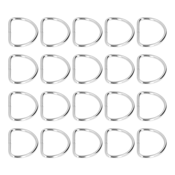 20 st D-ringar Lätt montering Galvaniserad yta Robust Hållbar Färgbeständig Metall D-ringar 5x40x30mm