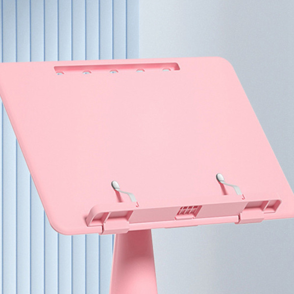 Boglæsestativ Justerbar Foldbar Multifunktionelt Skrivebordsbogstativ Bogstativ til Børn Sakura Pink