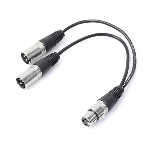 Xlr Hun Til Dobbelt Xlr Han Patch Y Kabel Balanceret Mikrofon Splitter Kabel