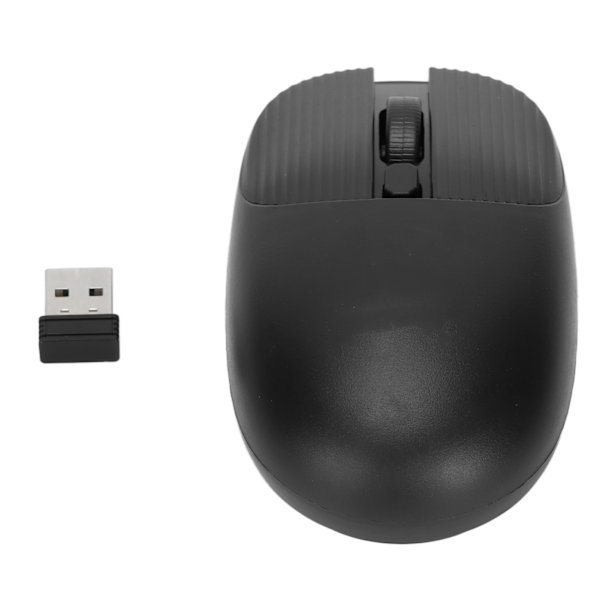 Trådløs mus Smart Mini bærbar 2.4G trådløs mus med mottaker for kontor bærbar datamaskin nettbrettSvart