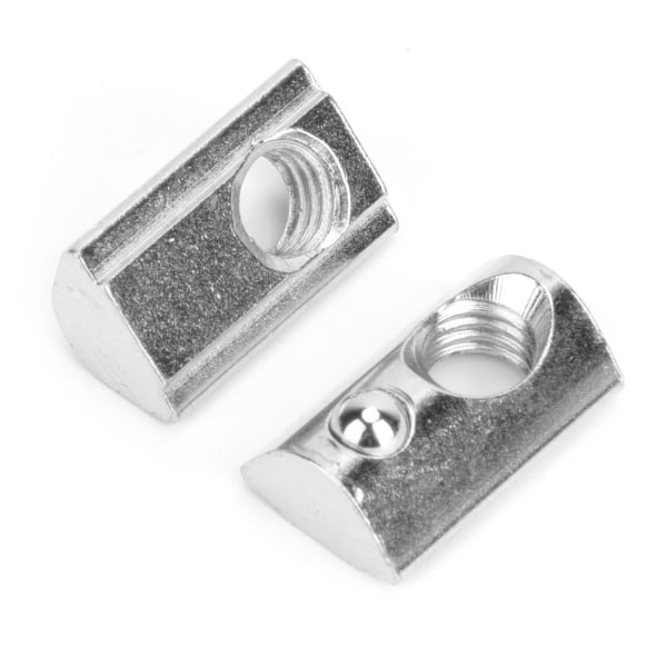 50 st europeisk standard elastiska mutter aluminiumprofiler T-spår fjädermutter Fästelement (M8)