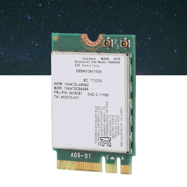 Intel 7260AC 7260NGW kaksitaajuiselle langattomalle verkkokortille Lenovo IBM Thinkpad FRU04X6087