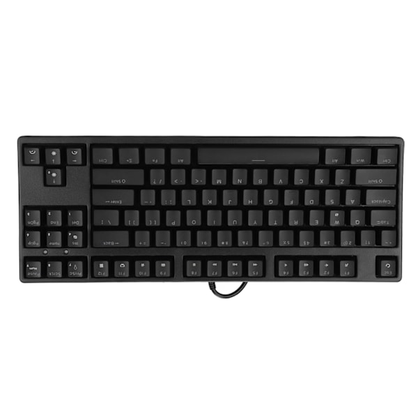 Mekanisk tastatur 87 taster rød bryter ergonomisk fleksibel rask respons kablet tastatur for PC datamaskin bærbar svart