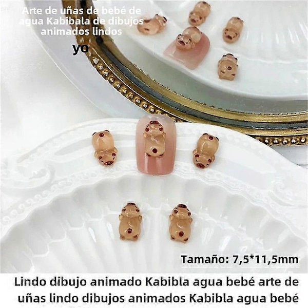 20 stk. Søde Akvatiske Delfin Neglekunst Resin Kawaii Cabochon Til Negledekorationer DIY Manicure Tilbehør 20 stk. WSP-014-20
