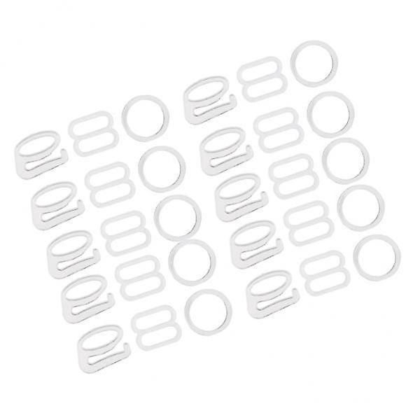 7 x 10 Set Nylon BH-band Justerare Slider/Krokar/O-Ring Underkläder Hantverk--