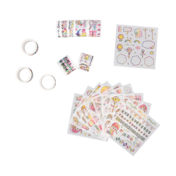 Washi-teippi DIY-koristelu Toistuvasti liimaa Ei jätä jälkiä Ei leikkausta Washi-teippisarja83198 Ihmemaa