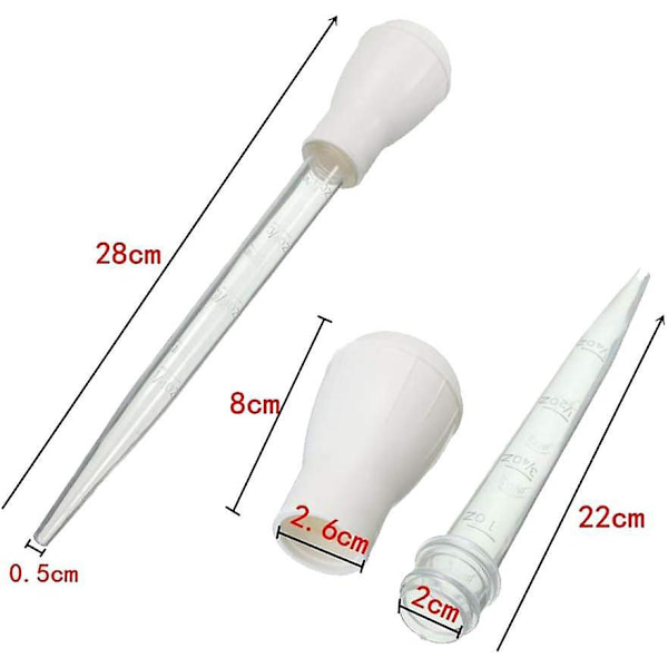 5-delad BBQ Flavor Injector Set för tillagning av kyckling och kalkon