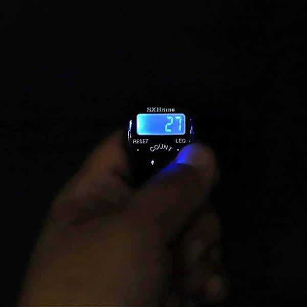 Finger Tællere - 5 Led Digital Finger Tæller Med Digital Elektronisk Finger Tæller Hånd Tæller Mini Manuel Tæller Med LCD Display Finger Tæller F
