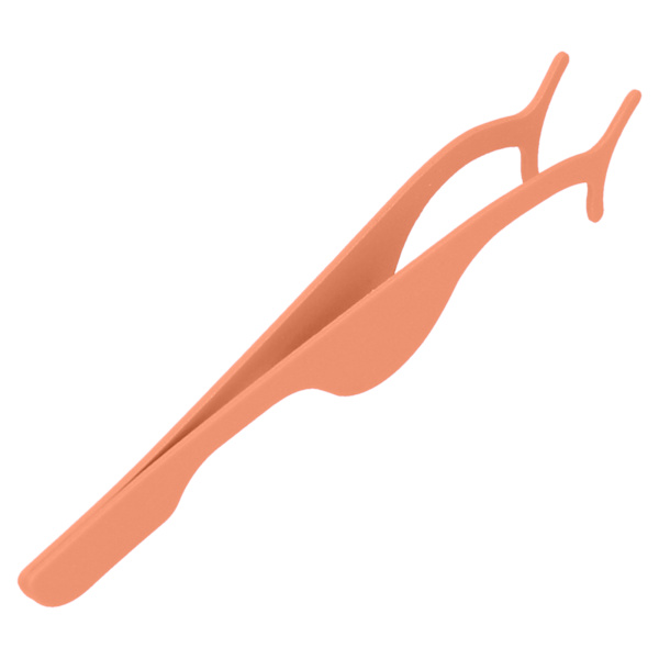 Bärbar lösögonfransapplikator Rostfritt stål lösögonfransar Pincett Clip Makeup ToolFluorescent Orange