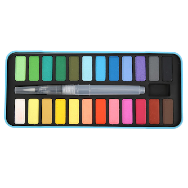 Fast pigment DIY 24 forskellige farver kunstmaling med 1 pensel til studerende akvarel graffiti maleri