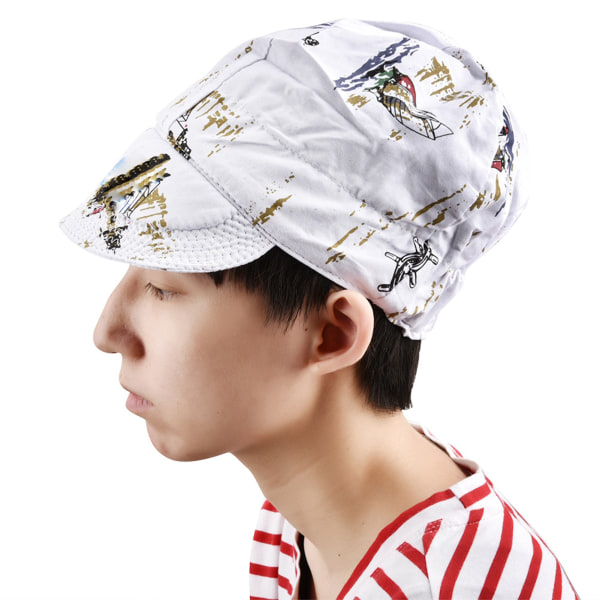 Skyddande vit cap för svettupptagning och säkerhet