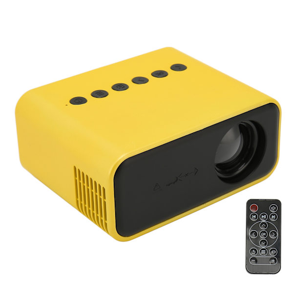Miniprojektor 1080P HD LED Øyebeskyttelse Bærbar filmprojektor Barnegave til utendørscamping EU-plugg