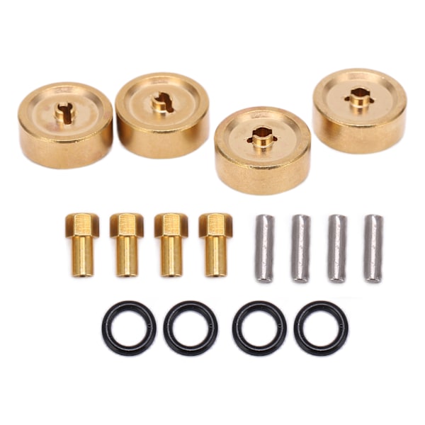 Mässing Hjulvikter Hex Adapter Hållbar RC Hjulvikt Block Motvikt Uppgradering Delar för Axial 1/24 RC Crawler Bil