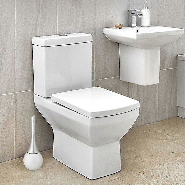 Passende Toiletbørste, Toiletbørste Med Holder Til Rengøring Og Skrubning Af Badeværelsesgulve