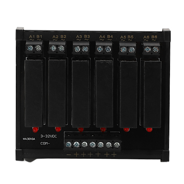 6-kanals DC til AC solid state relæ 3-32VDC indgang 5-8A 24-480VAC belastning solid state relæ SSR modul