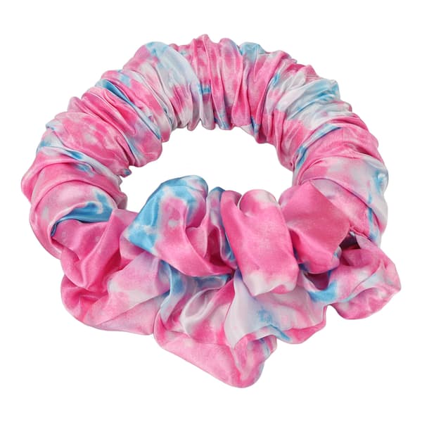 Värmefri Hårslips Mjuk Sömn Hårkrullare Rosaröd Tie Dyeing Curling Scrunchie