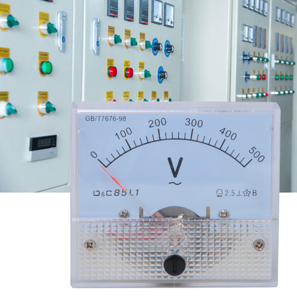 AC Pointer Voltmeter 0-500V asteikkoalue Jännitetesti Mittari Ilmaisin Paneelimittarit