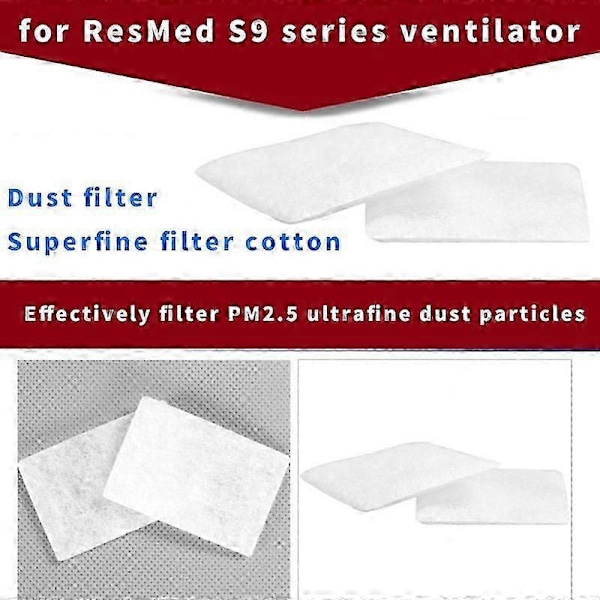 CPAP Luftfilter - Ultra Fina Engångsfilter Kompatibla med CPAP-maskiner - 20 Filter
