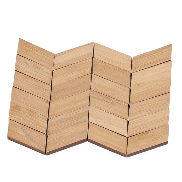 1/12 Dockhusgolv Verklighetstrogen Dekorativ DIY Montering Bambu Miniatyrgolvbräda för Sovrum Vardagsrum 24st