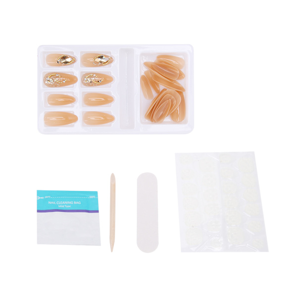 Gradient Fake Nails Tips Färdiga Färgade False Nails Tips Falska konstgjorda pressar på naglarF745-4