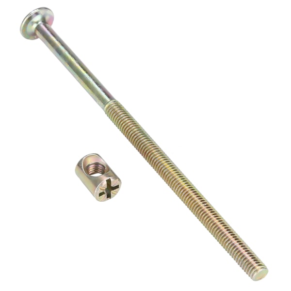 10 STK M6 kulstofstål 120 mm møbelbolte med 6 mm tøndemøtrikker konnektorbeslag