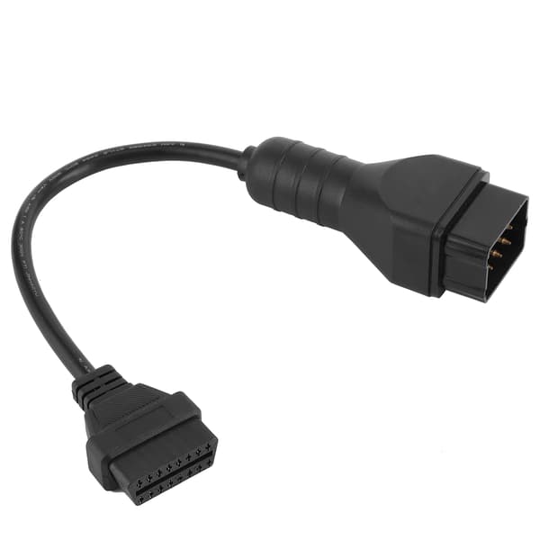 Diagnostisk Kabel OBD2 Kontakt 12 Pin til 16 Pin Adapter Biltilbehør Forlengelse