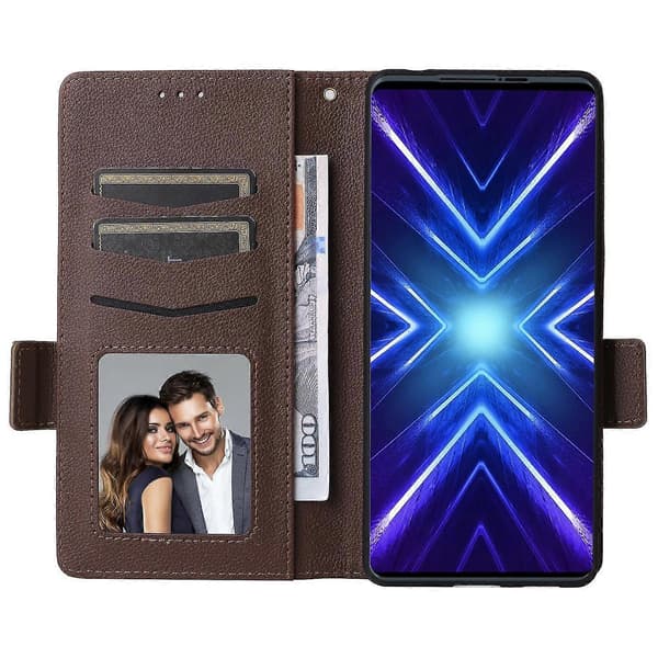 Telefoncover til HTC U24 Pro 5G Lædercover Brun Brown HTC U24 Pro 5G