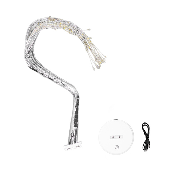 LED Kobbertrådslys Dekorativ Kunstig Gren Lys Touch Skifte Natlys Grene Dekoration Sølv108L Varm Lys