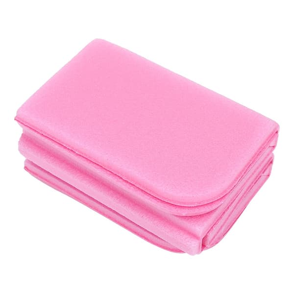 Sammenfoldelig siddehynde, bærbar, vandtæt, picnicmåtte, pudeovertræk (pink)
