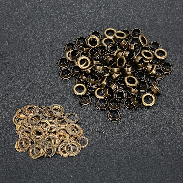 100 stk. 8 mm hule nitter bronze sko hul nitte håndlavet læder gennem øje til sko