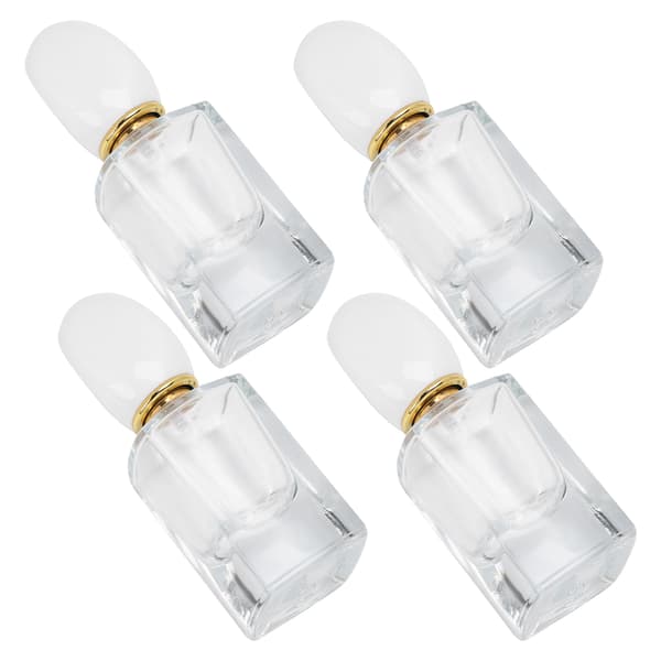 30 ml parfymflaska i glas, spray, påfyllningsbar flaska, tom atomizer, resebehållare (30 ml vitt lock)