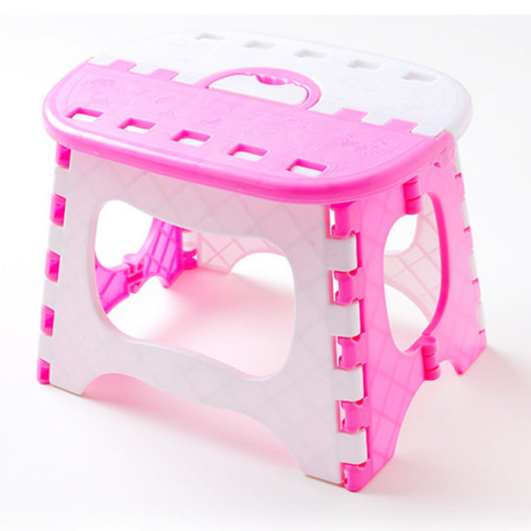 Ny sammenleggbar plastkrakk for barn Bærbart verktøy for utendørsaktiviteter for voksne (rosa)