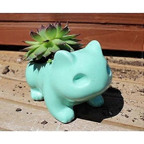 DIY Blomsterpotte Sød Keramik Kunst Potter Hjem Dekorativ Keramik Kunst Vase Grøn