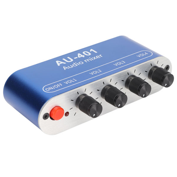 Mini Stereo Mixer 4 in 1 Out Volymjustering 3,5 mm ljudväljare förstärkare för PC Laptop Hörlurar