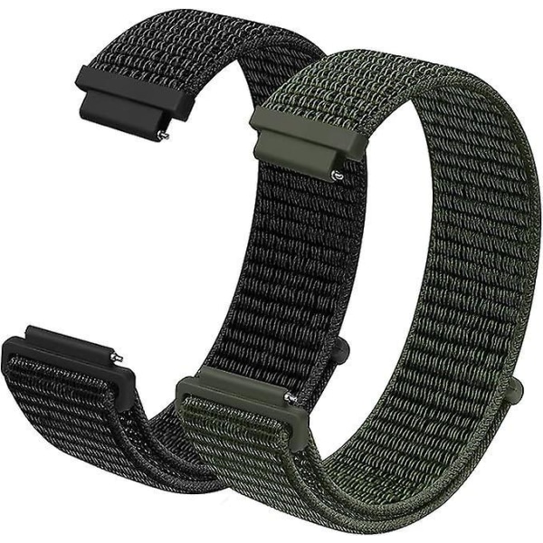 16 mm mörkbrun nylon watch för män, kvinnor och smartklockor - utbytbart utbytesalternativ