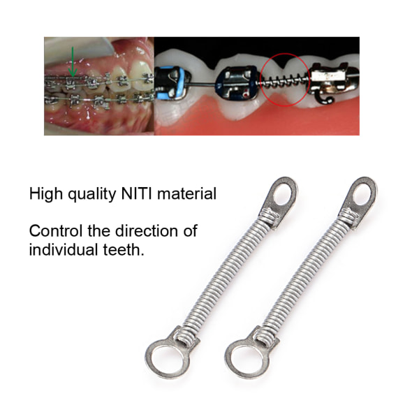 10 kpl/pussi Ortodonttinen suljettu kierrejousi NITI Close kierrejousi hammashoitotarvike0,012 x 12mm